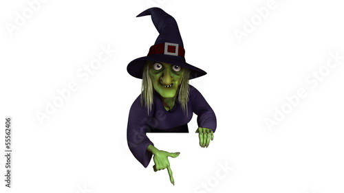 3d halloween witch animation