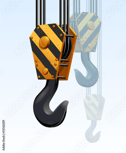 Construction crane hook