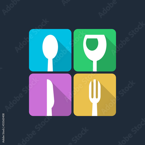 flat logo restaurant