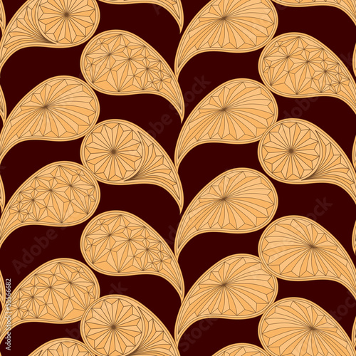 Seamless pattern based on traditional Asian elements Paisley