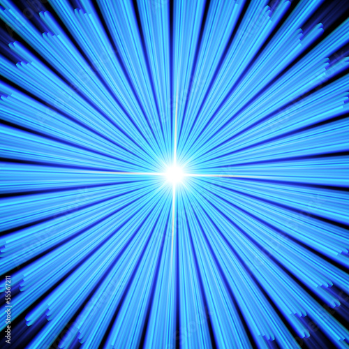 Blue Light rays with star.