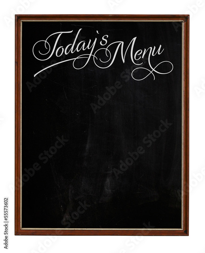 Fotografie, Obraz Wooden Picture Frame Chalkboard Blackboard Used As Today`s Menu