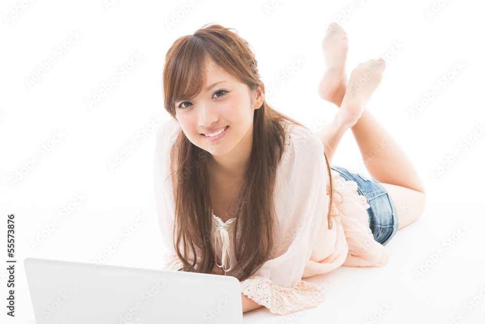 コンピューターと女性 コンピューターと女性