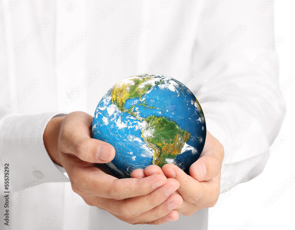 Globe ,earth in hand Globe ,earth in hand