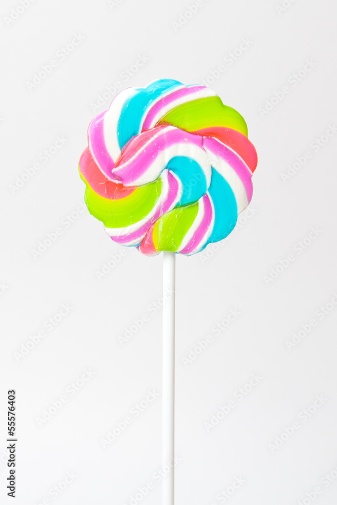 lollipop on stick, isolated on white