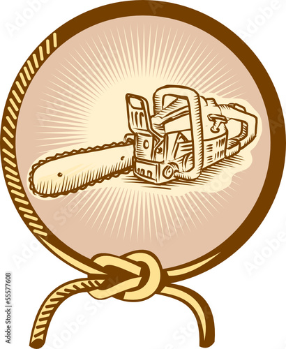 Chainsaw Lasso Rope Retro