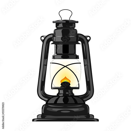 Old kerosene lamp. eps10