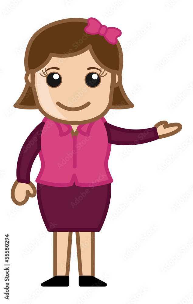 Lady Presenter - Office Corporate Cartoon People Lady Presenter - Office Corporate Cartoon People