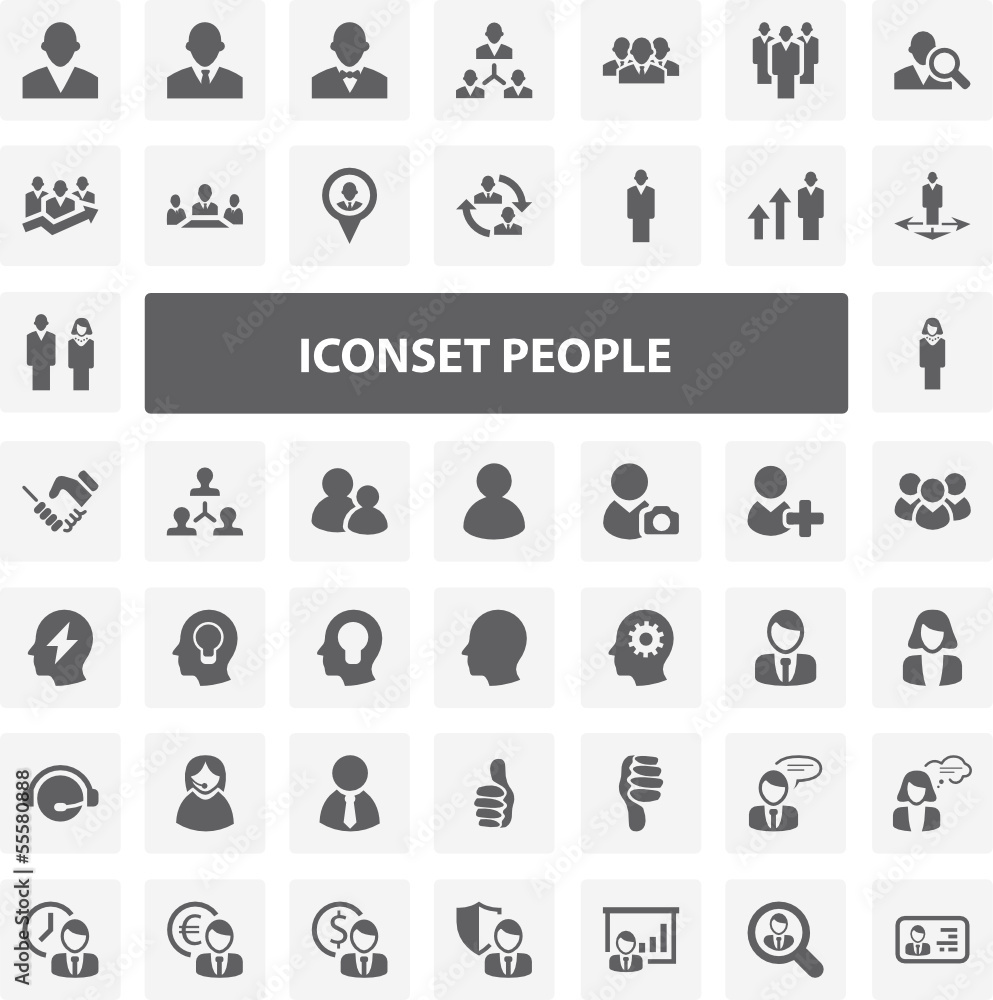 Website Iconset - People 44 Basic Icons