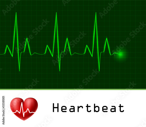 Heart beat text frame