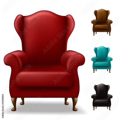 Old armchair set