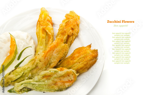 Fried zucchini flowers