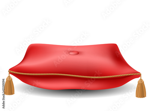 Red pillow for awards
