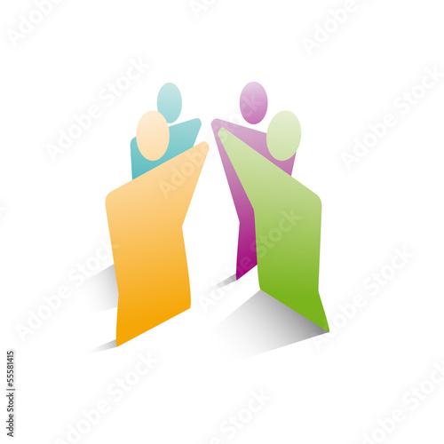Vector logo teamwork