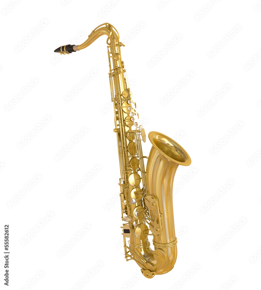 Fototapeta premium Saxophone Isolated