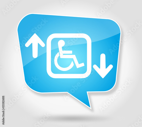 Bulle : Logo Ascenseur Handicapé