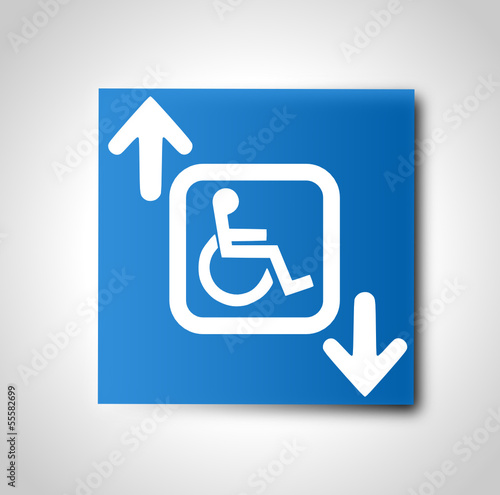 Etiquette : Ascenseur Handicapé