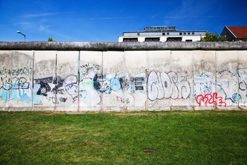 Acrylglasbilder Graffiti Berlin Wall Memorial with graffiti. The Gedenkstatte  © Photocreo Bednarek