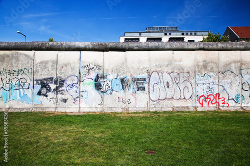 Berlin Wall Memorial with graffiti. The Gedenkstatte photo