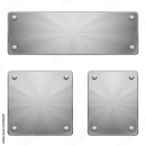 Metal plates.