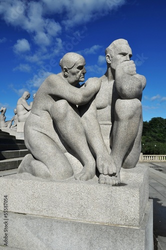 Sculptures in Vigeland Park in Oslo, Norway