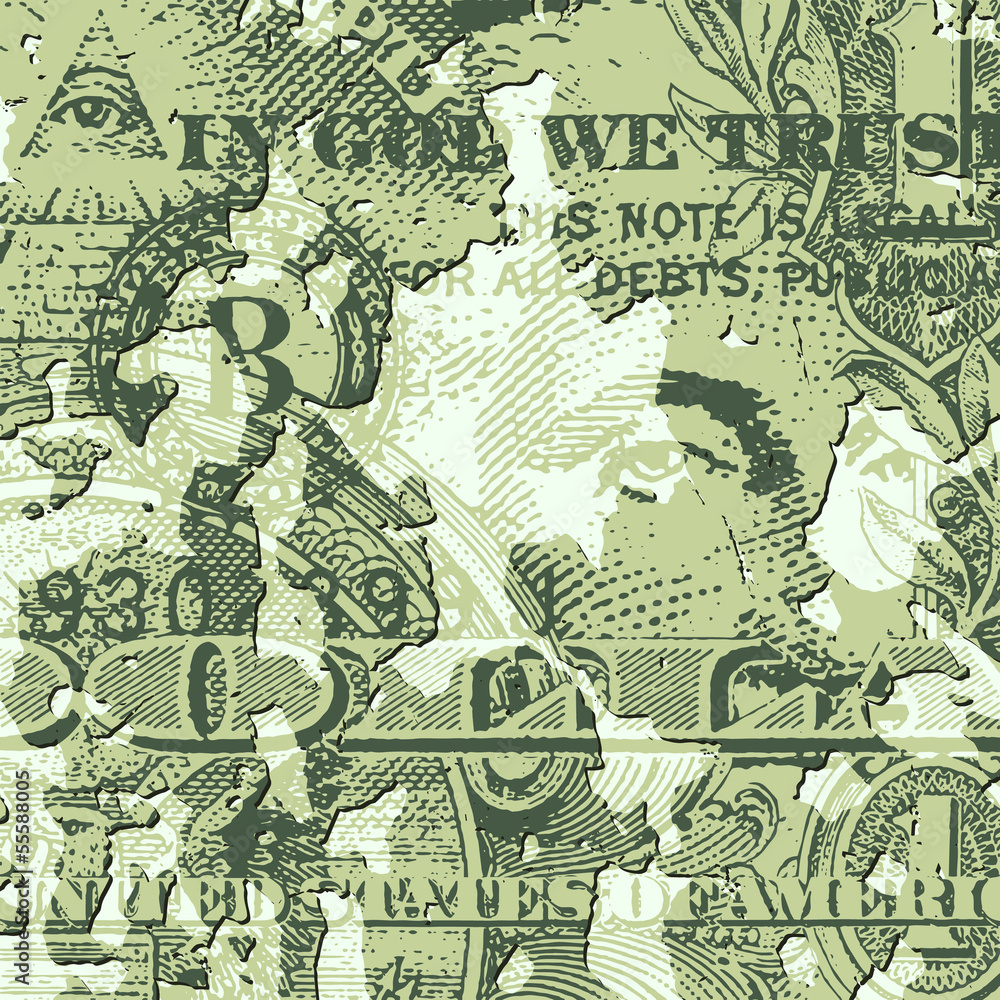 Obraz premium Grunge Dollar Bill