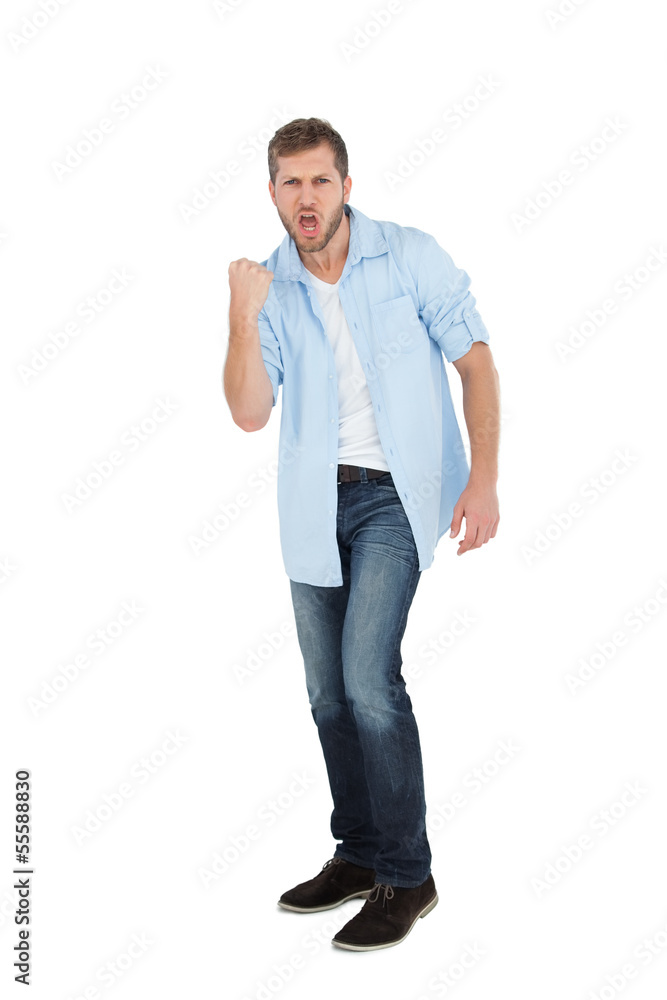 Expressive and energetic model cheering Expressive and energetic model cheering