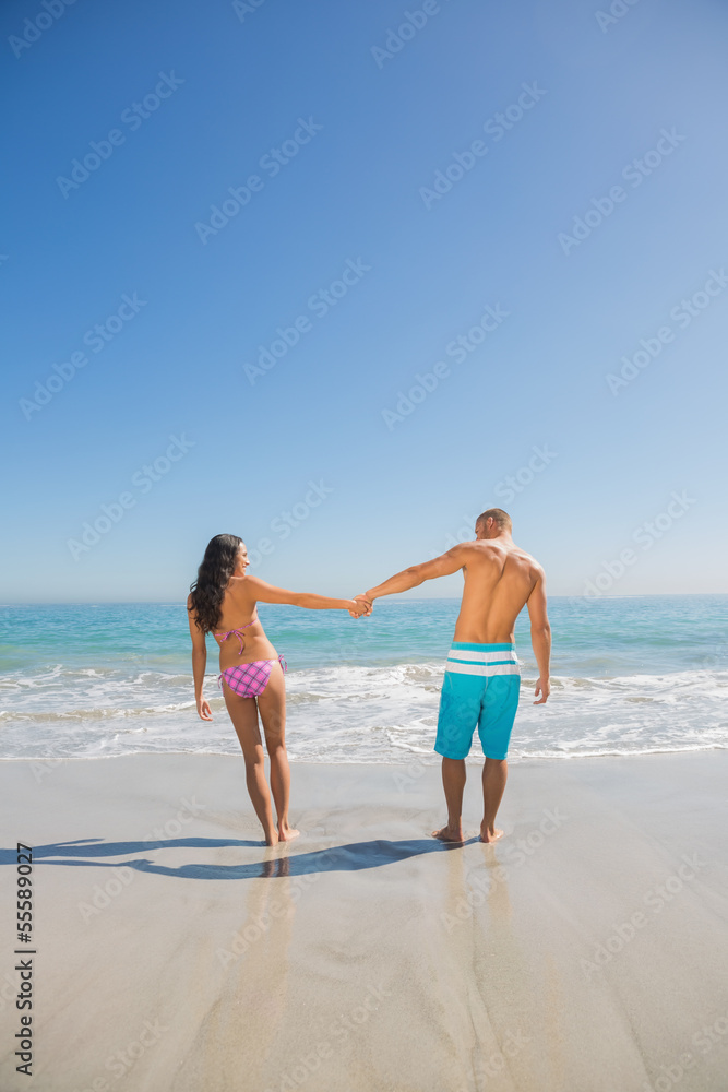 Cute young couple having holidays together
