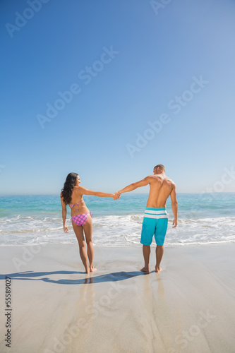 Cute young couple having holidays together