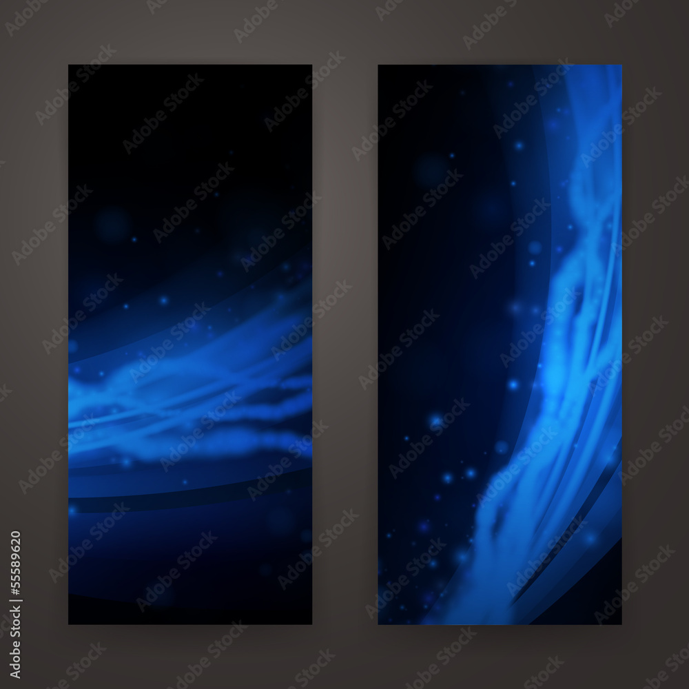 Vector Illustration of Two Abstract Banners
