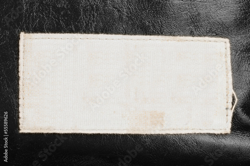 Label on leather
