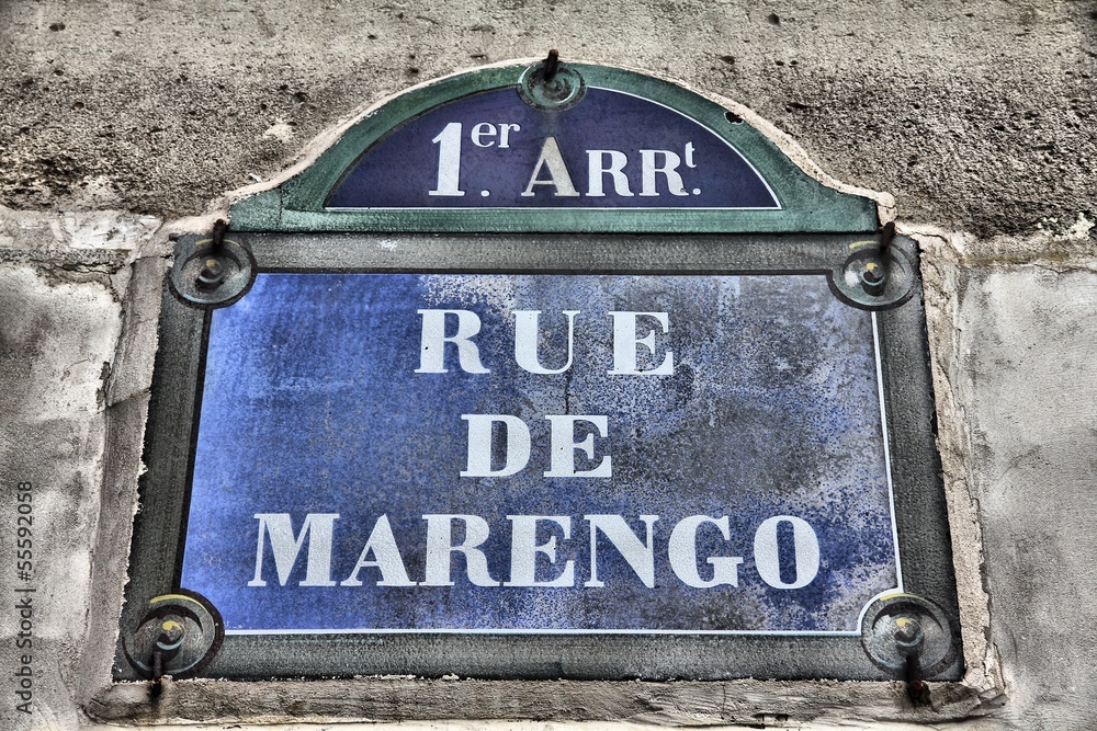 Fototapeta premium Street sign in Paris