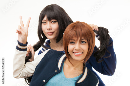 Asian women in cosplay