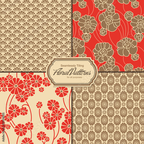 floral patterns set (tiles saved to the patterns palette)