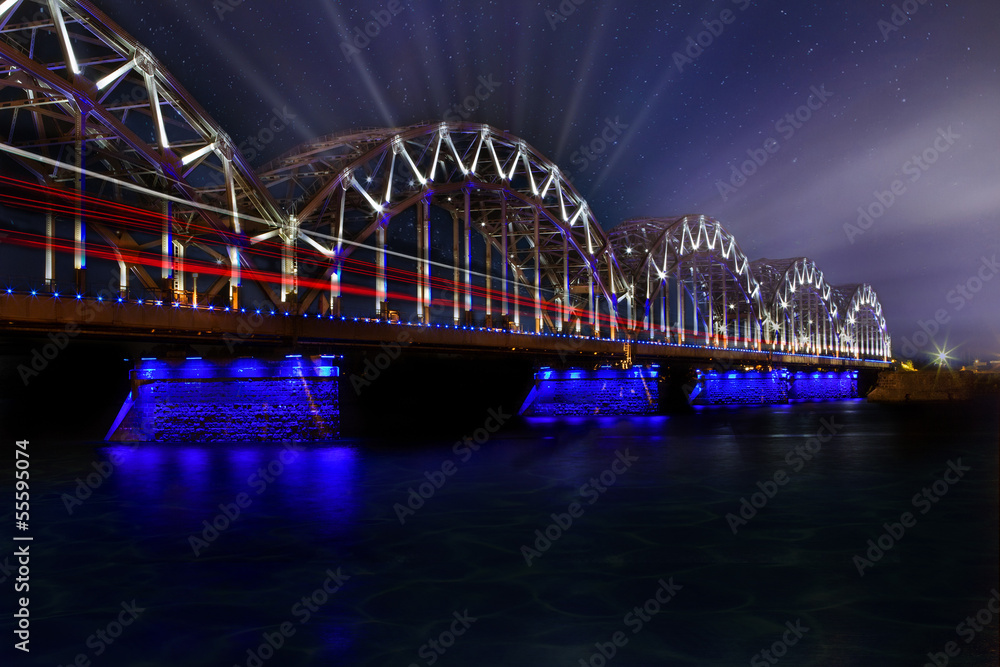 Obraz premium Riga latvia pociąg promy