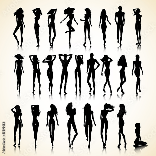 Summer set of silhouettes