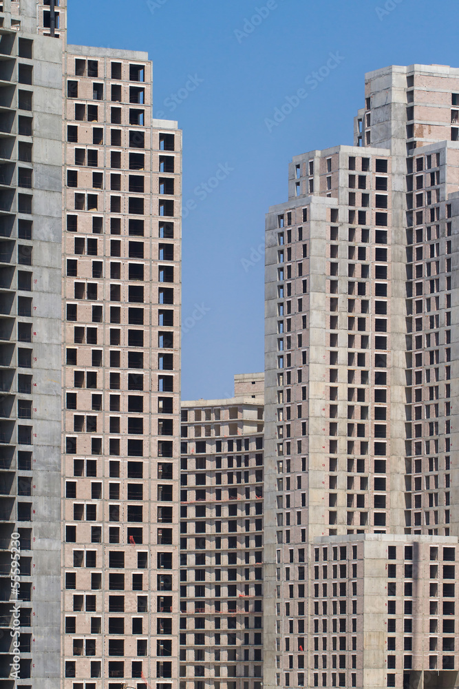 Construction of high residential or office buildings Construction of high residential or office buildings