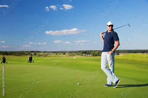 portrait of male golf player