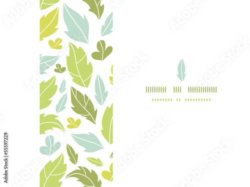 Vector leaves silhouettes horizontal seamless pattern background