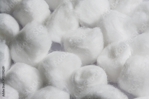 Pile of white cotton balls
