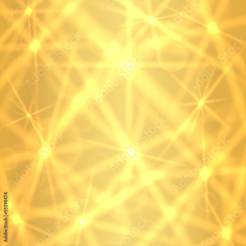 Gold background with sparkling twinkling stars (pattern)