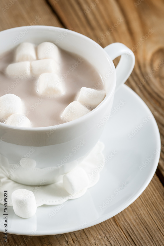 Cup of Hot Chocolate with marshmallows Cup of Hot Chocolate with marshmallows