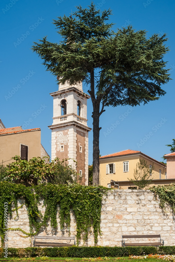 Church tower of the Monastery of St. Francis Assisiin Zadar