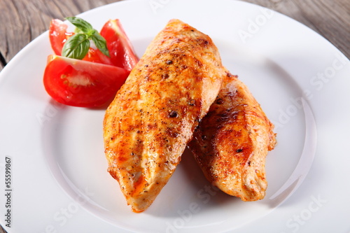 Grilled chicken breasts 