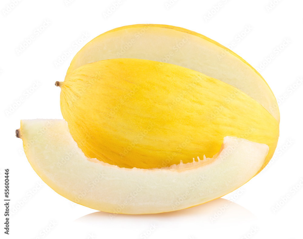 honeydew melon isolated on white background