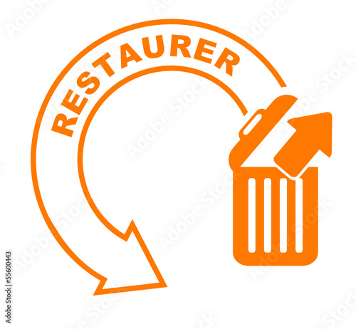 restaurer flèche orange