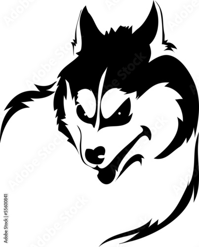 snarling wolf