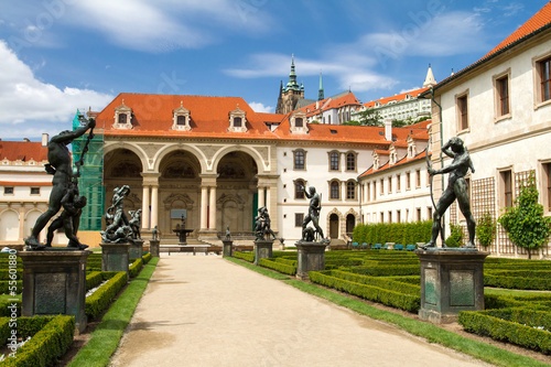 Waldstein palace garden (Valdstejnska Zahrada) and building of t