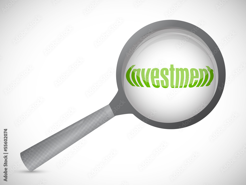 searching for a good investment. illustration searching for a good investment. illustration