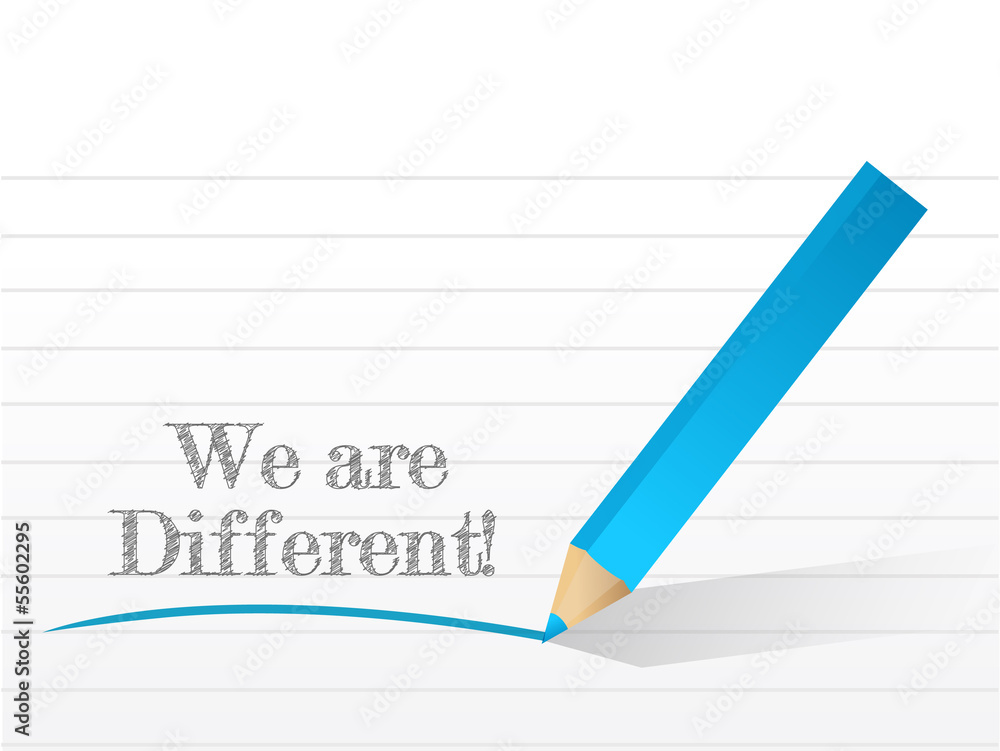 we are different written we are different written